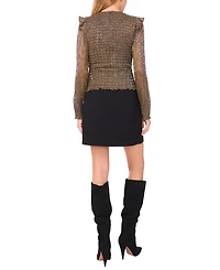 1.state Women's Long Sleeve Smocked Body Blouse