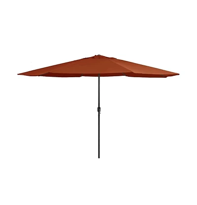 vidaXL Garden Parasol Terracotta Polyester, Metal Large