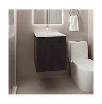 Tuhome Bathroom Vanity 45 Meka Black Mdf