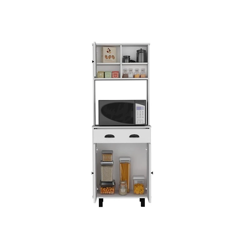 Tuhome Salen Kitchen Pantry White Mdf