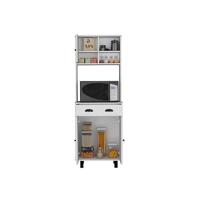 Tuhome Salen Kitchen Pantry White Mdf