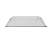 Door Canopy Grey Polycarbonate 31.5 in x 29.5 in Durable