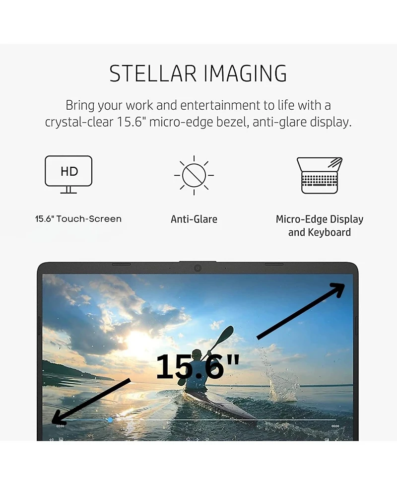 Kuu Pavilion 15.6" Hd Touchscreen Anti-Glare Laptop, 16GB Ram, 1TB Ssd Storage, Intel Core Processor up to 4.1GHz, Up to 11 Hours Long Battery Li