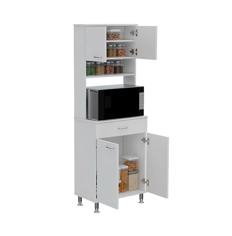 Tuhome Della 60 Pantry White Mdf