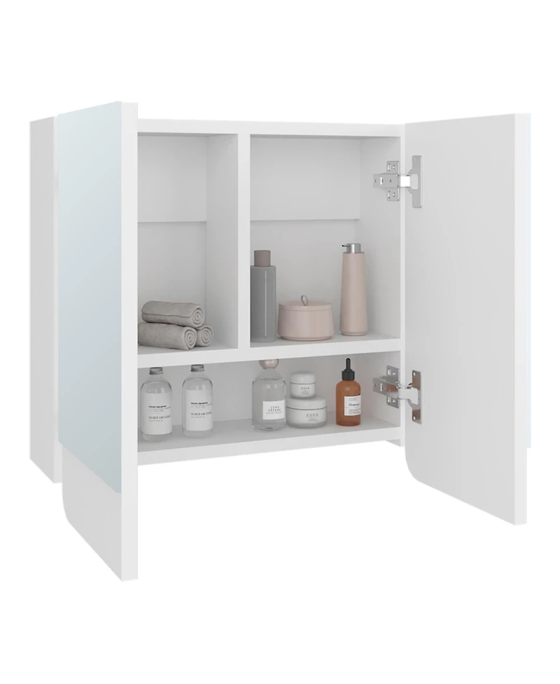 Fm Furniture Patience Medicine Cabinet, two swing doors, three spacious shelves, modern and minimalist design, White