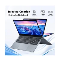 Kuu 2 in 1 Laptop Computer,Touchscreen Laptop, 15.6 inch Fhd 1920 1080 Display,16GB Ram 512GB Ssd,Amd Ryzen R3-3200U, up to 3.5 GHz,Amd Radeon Graphic