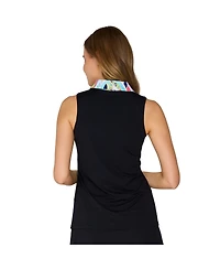 G Lifestyle Clothing Women's Color Contrast Sleeveless Polo