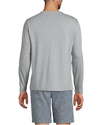Lands' End Men's Long Sleeve Cotton Supima Henley