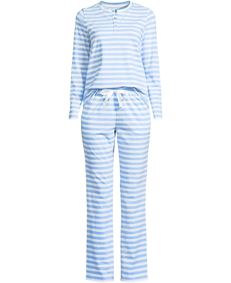 Lands' End Women's Knit 2 Piece Pajama Set