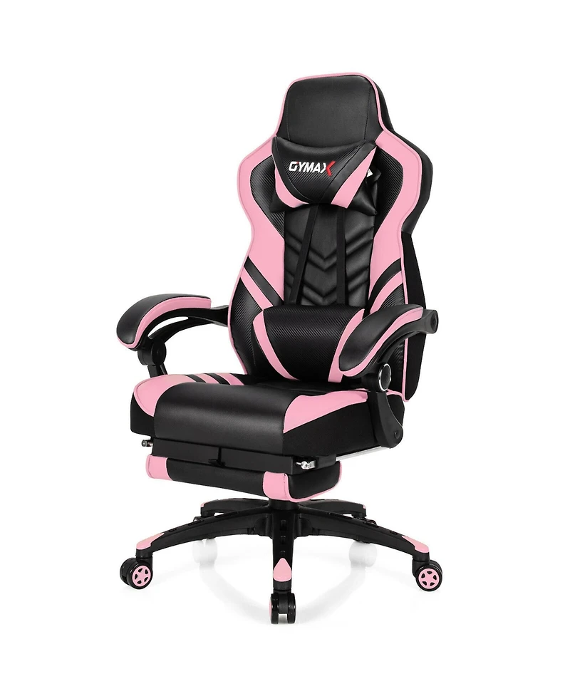 Gymax Office Computer Desk Chair Gaming Adjustable Swivel w/Footrest