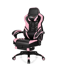 Gymax Office Computer Desk Chair Gaming Adjustable Swivel w/Footrest