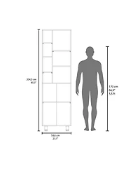 Florence Kitchen Pantry, Multiple Open and Closed Shelves, Modern Design, White