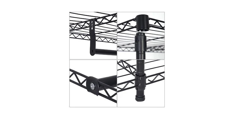Costway 48''x18''x71'' Closet Organizer Garment Rack Portable Clothes Hanger Home Shelf