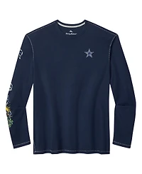 Tommy Bahama Men's Navy Dallas Cowboys Oasis Endzone Lux Long Sleeve T-Shirt