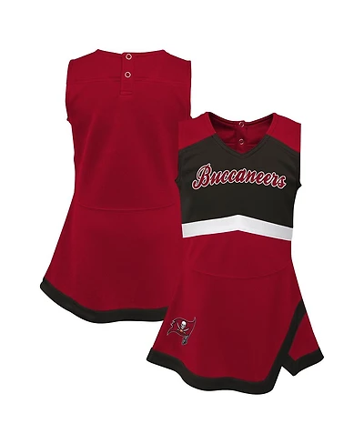 Outerstuff Girls Toddler Red Tampa Bay Buccaneers Cheer Captain Dress with Bloomers