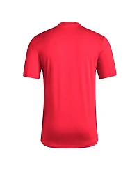 Adidas Men's Red Louisville Cardinals Locker Practice Football Pre-Game T-Shirt
