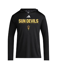Adidas Men's Black Arizona State Sun Devils 2025 Aeroready Sideline Training Long Sleeve Hooded T-Shirt