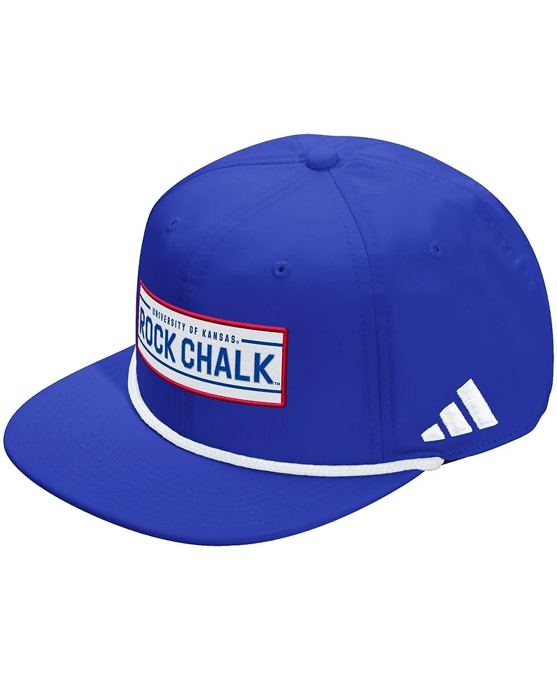 Adidas Men's and Women's Royal Kansas Jayhawks Locker Room Rope Adjustable Hat