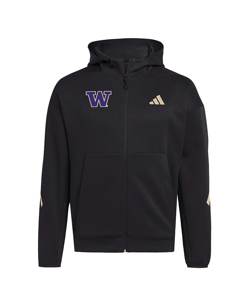 Adidas Men's Black Washington Huskies Z.n.e. Full-Zip Hoodie