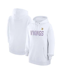 G-iii 4Her by Carl Banks Women's White Minnesota Vikings Dot Print Pullover Hoodie