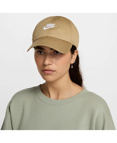 Nike Men's and Women's Khaki Futura Wash Club Adjustable Hat