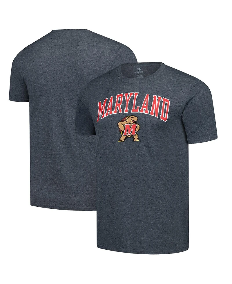 Fanatics Unlabeled Heather Charcoal Maryland Terrapins Basic T-Shirt