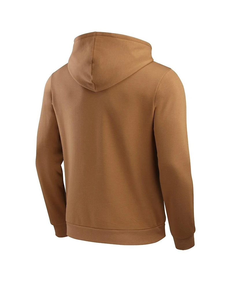 Darius Rucker Collection by Fanatics Men's Tan Milwaukee Brewers Camp Fleece Pullover Hoodie