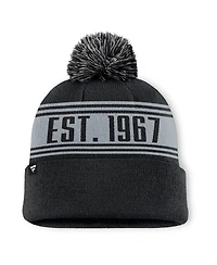 Fanatics Men's Black Los Angeles Kings Fundamental Cuffed with Pom Knit Hat