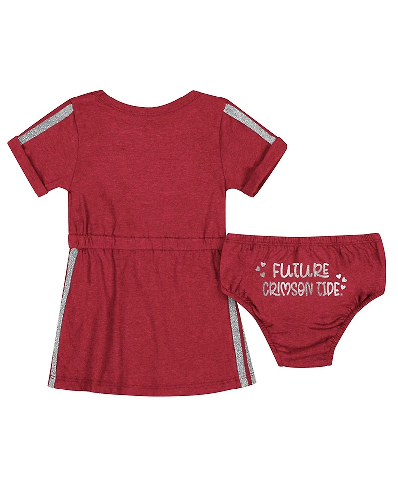 Colosseum Girls Baby Boys and Crimson Alabama Tide Xur Dress Bloomer Set