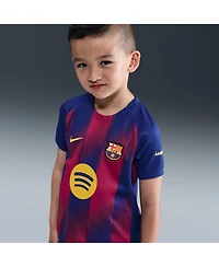 Nike Big Boys and Girls Blue Barcelona 2025/26 Home Stadium Kit Set