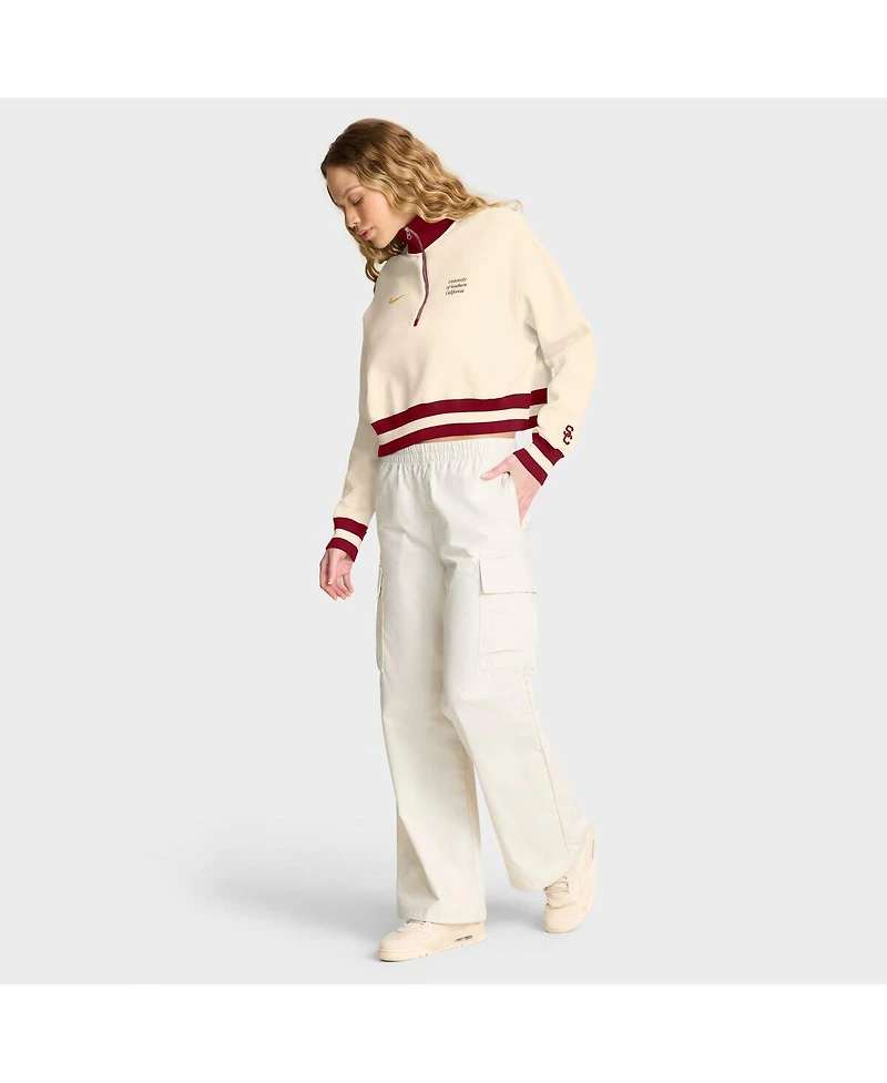 Nike Women's Tan Usc Trojans Legacy Half-Zip Sweatshirt