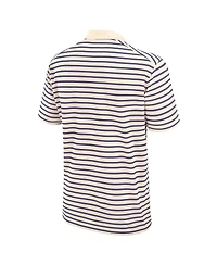 Jordan Men's Tan/Royal Florida Gators Striped Primary Logo Performance Polo Shirt