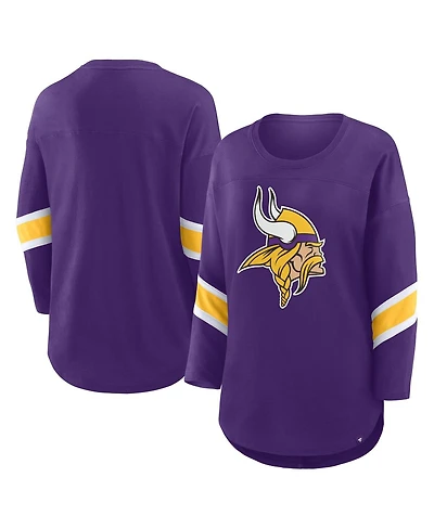 Fanatics Women's Purple Minnesota Vikings Redzone 3/4-Sleeve T-Shirt