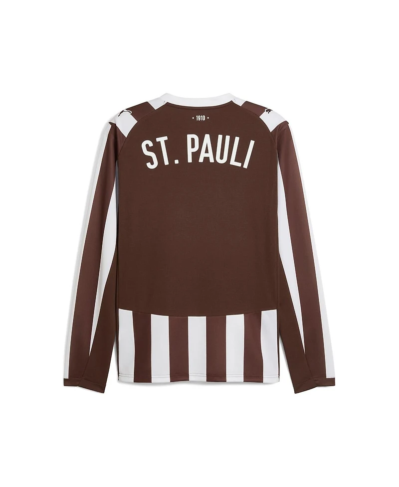 Puma Men's Brown St. Pauli 2025/26 Replica Home Long Sleeve Jersey