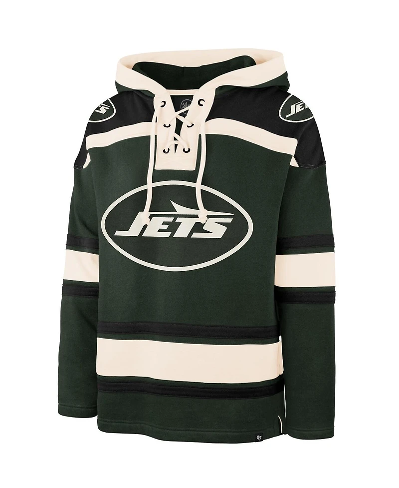 '47 Brand Men's Dark Green New York Jets Superior Lacer Hoodie