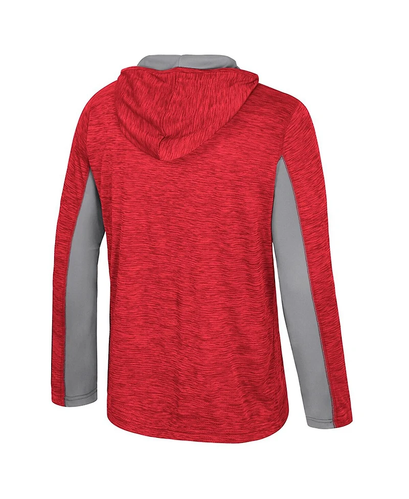 Colosseum Men's Scarlet Ohio State Buckeyes Always Sunny Quarter-Zip Hoodie