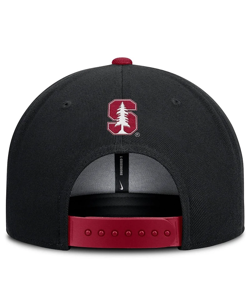 Nike Men's Black/Cardinal Stanford Cardinal 2025 On-Field Patch Pro Dri-fit Snapback Hat