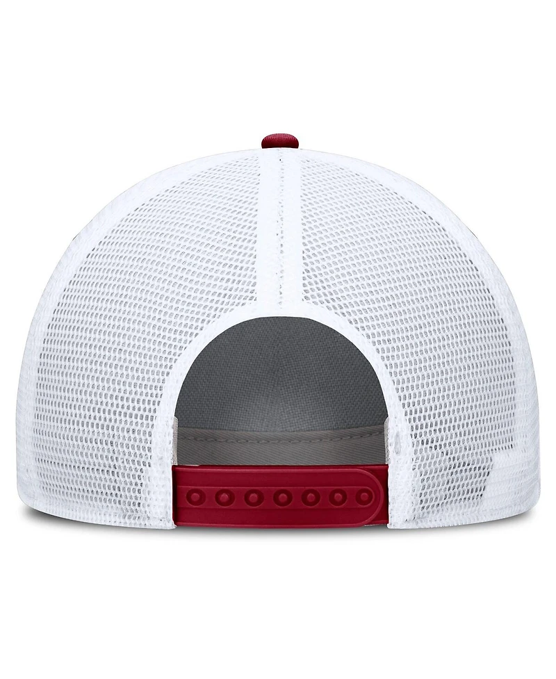 Jordan Men's Crimson/White Oklahoma Sooners 2025 On-Field Rise Engineered Trucker Adjustable Hat