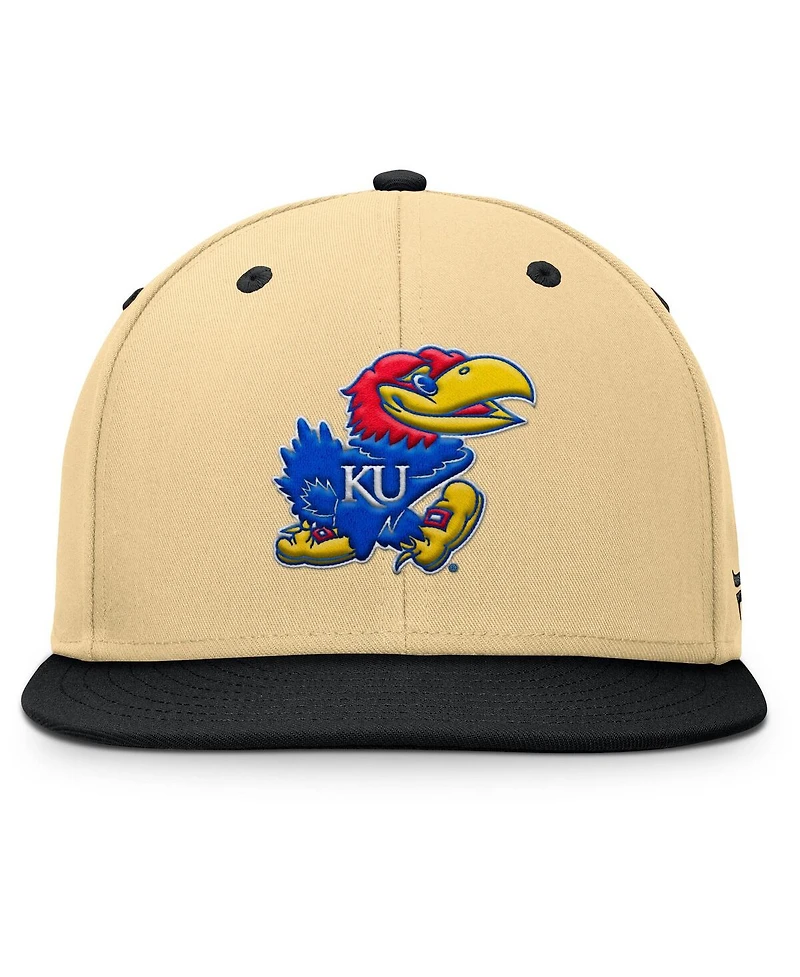 Fanatics Men's Khaki/Black Kansas Jayhawks Balance Fitted Hat