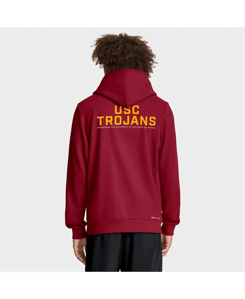 Nike Men's Cardinal Usc Trojans 2025 Sideline Standard Issue Dri-fit Full-Zip Hoodie