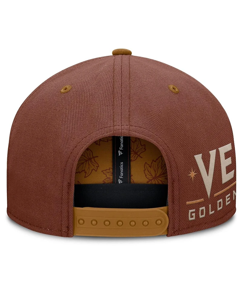 Fanatics Men's Brown Vegas Golden Knights Fall Leaves Acreage Snapback Hat