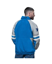 Starter Men's Blue Detroit Lions Prospect Half-Zip Pullover Sweatshirt
