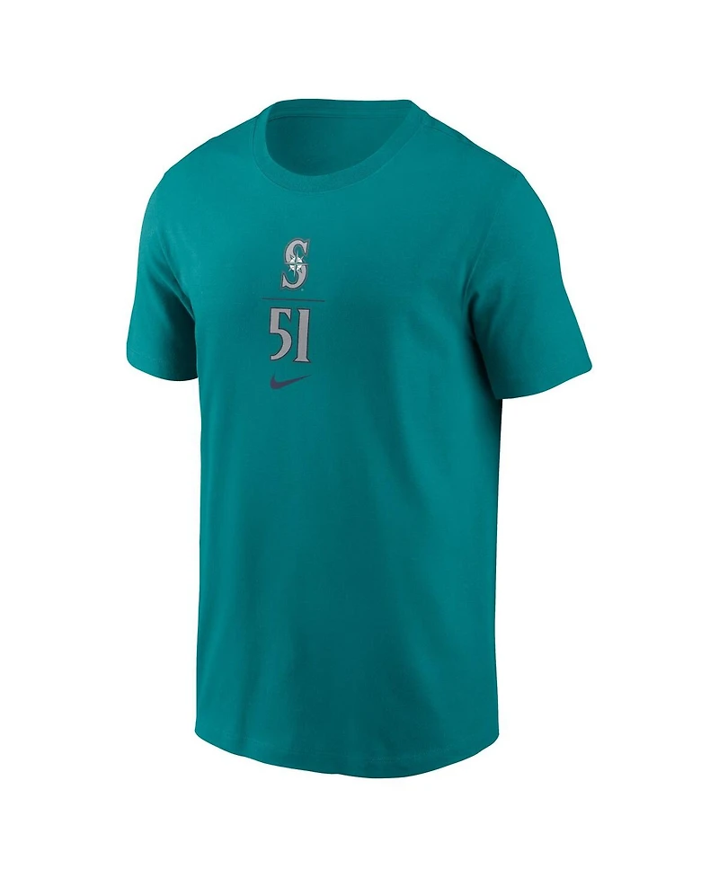 Nike Men's Ichiro Suzuki Teal Seattle Mariners 2025 National Baseball Hall of Fame Player Graphic T-Shirt