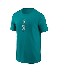 Nike Men's Ichiro Suzuki Teal Seattle Mariners 2025 National Baseball Hall of Fame Player Graphic T-Shirt