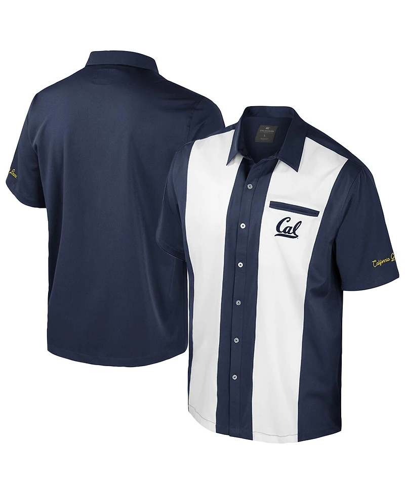 Colosseum Men's Navy Cal Bears Strike Bowling Button-Up Shirt
