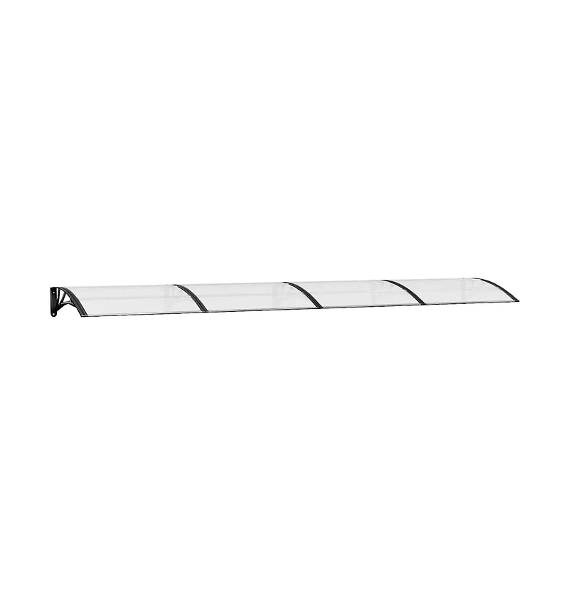 Door Canopy Black, Transparent Polycarbonate, Abs, Aluminum