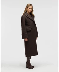 Nvlt Women's Retro Wave Boucle Double Breasted Coat