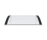 vidaXL Door Canopy Black, Transparent Polycarbonate, Abs, Aluminum