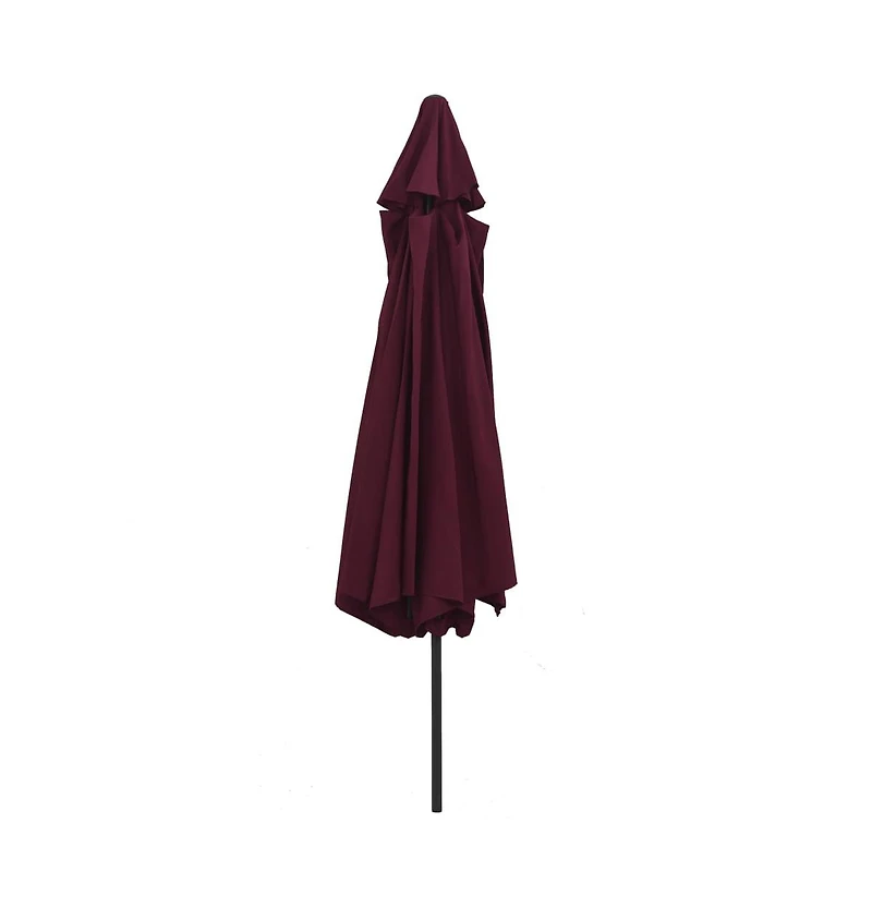 vidaXL Garden Parasol with Metal Pole 153.5" Bordeaux Red
