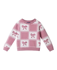 Andy & Evan Toddler/Child Girls Bow Icon Chenille Sweater w/Jegging Set